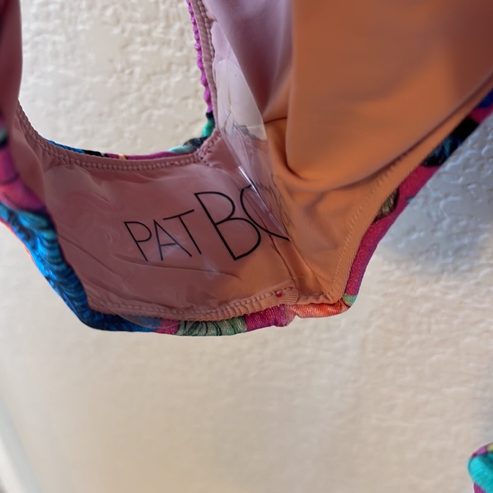 PatBo Zamia Ruffle Plunge Swimsuit Magenta One Piece Size Small NWT - Picture 7 of 10